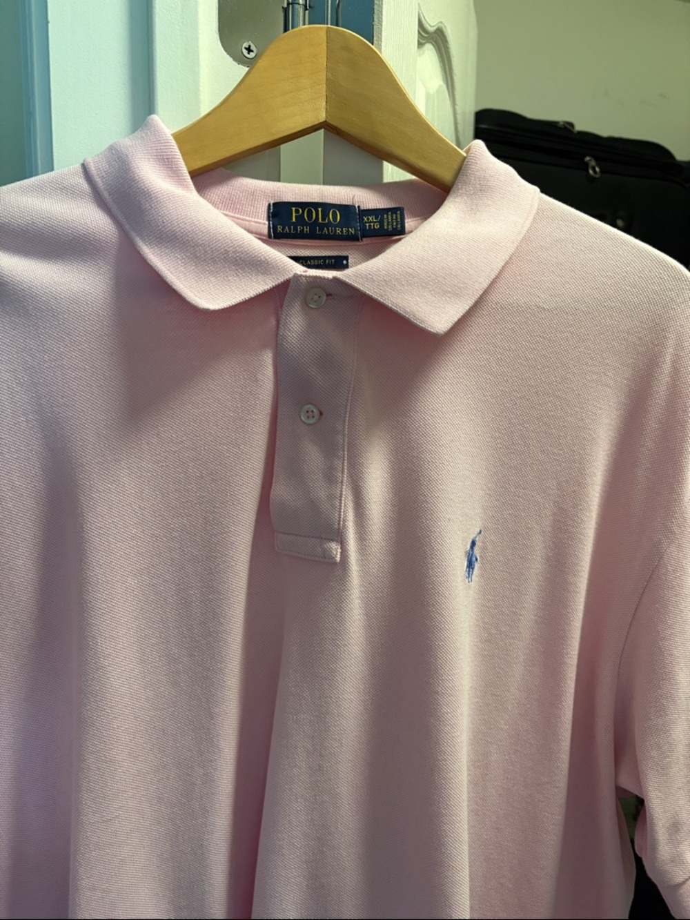 Polo by Ralph Lauren Light Pink Polo Shirt with Blue Pony